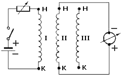 Схема для проверки правильности соединений выводов 
   трехфазных обмоток